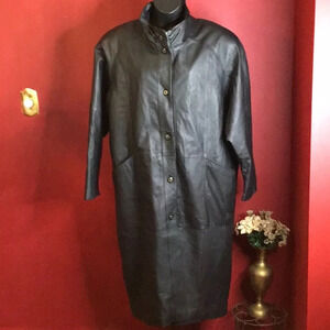 JACQUELINE FERRAR LEATHER COAT SIZE XL